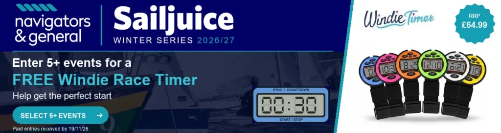 Enter 5+ events by 19/11/26 & receive a free Windie Race Timer (worth £64.99)