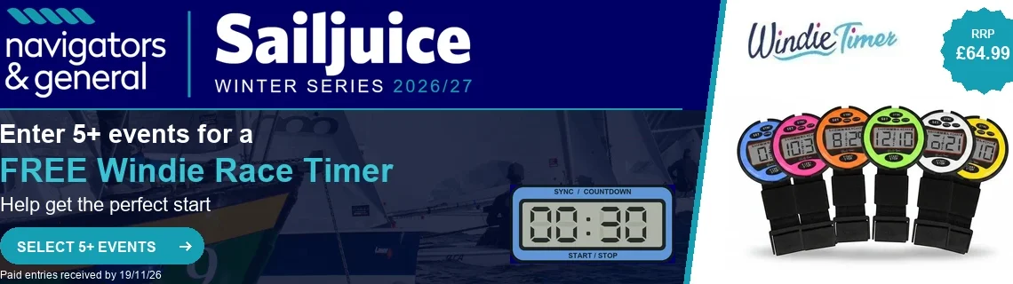 Enter 5+ events by 19/11/26 & receive a free Windie Race Timer (worth £64.99)
